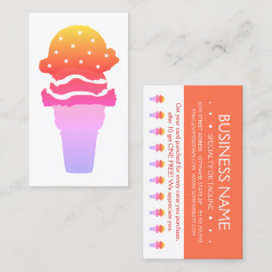 stars and stripes ice cream loyalty punch card