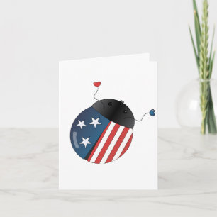 Stars and Stripes Ladybug Card