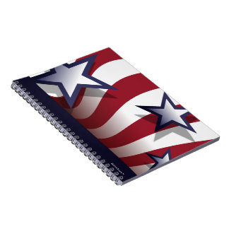 Stars and stripes notebook (customizable)
