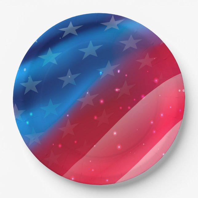 Stars and Stripes Paper Plate (Front)