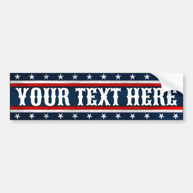 Stars and stripes patriotic bumper sticker (Front)