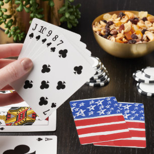 Stars and Stripes, Patriotic, July 4th Playing Cards
