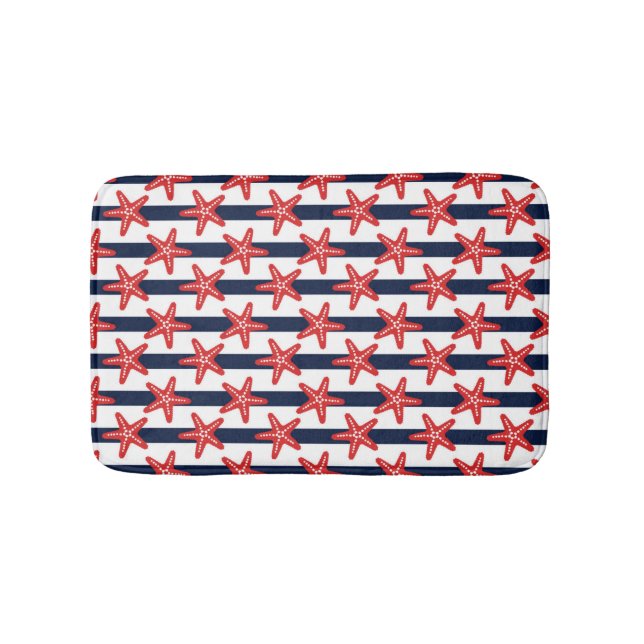 Stars And Stripes Pattern Bath Mat (Front)