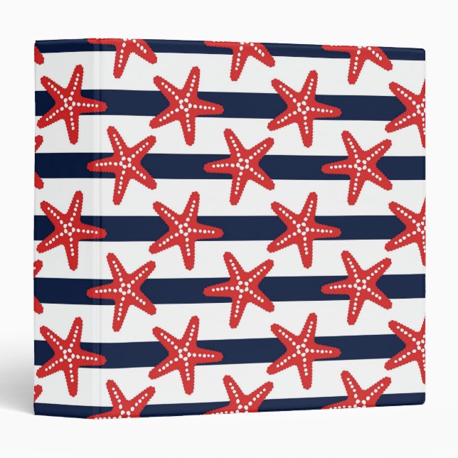 Stars And Stripes Pattern Binder (Front/Spine)