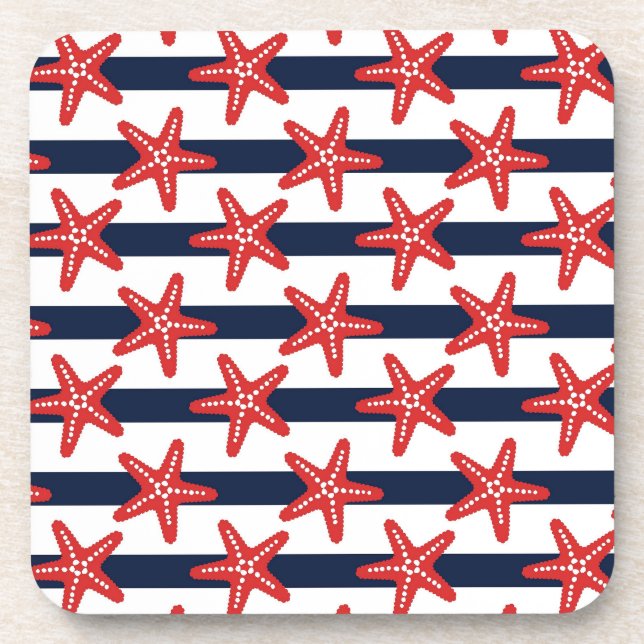 Stars And Stripes Pattern Coaster (Front)