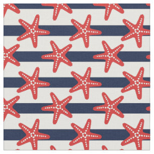 Stars And Stripes Pattern Fabric