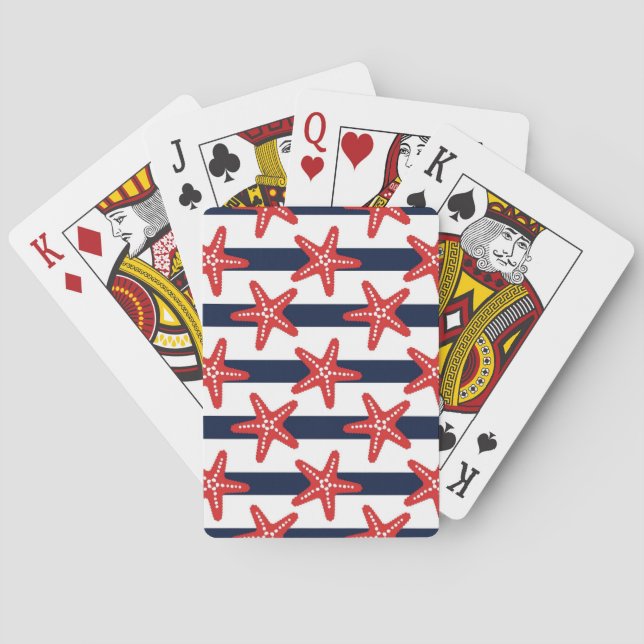 Stars And Stripes Pattern Playing Cards (Back)