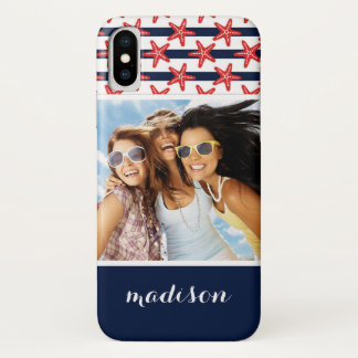 Stars And Stripes Pattern | Your Photo & Name Case-Mate iPhone Case