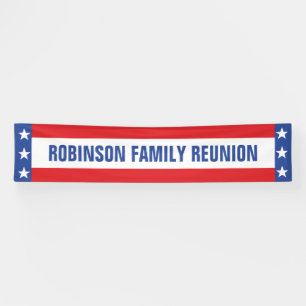 Stars and stripes reunion banner