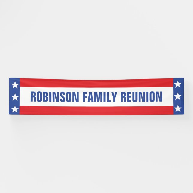 Stars and stripes reunion banner (Horizontal)