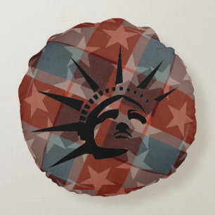 Stars and Stripes Round Pillow