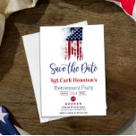 Stars and Stripes Save the date Retirement Party Card<br><div class="desc">This invitation is for a stars and stripes party.  Perfect for birthdays,  political events,  and retirements</div>