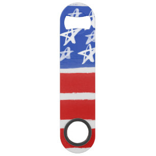 Stars and Stripes, Stainless Steel Bottle Opener Bar Key