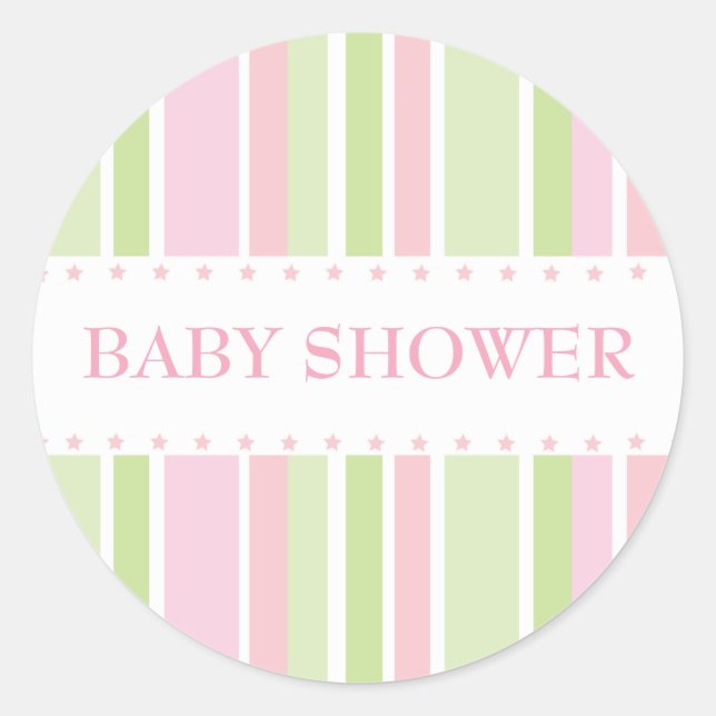 Stars and Stripes Sticker (pink-green) (Front)