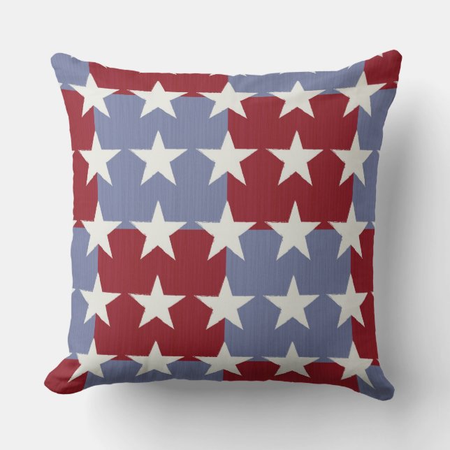 Stars and Stripes Throw Pillow (Front)