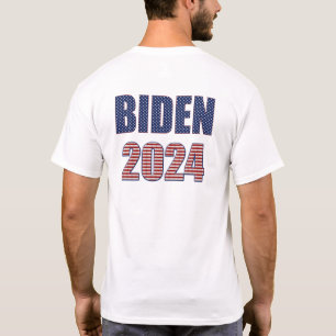 Stars and Stripes Typography Biden 2024 T-Shirt