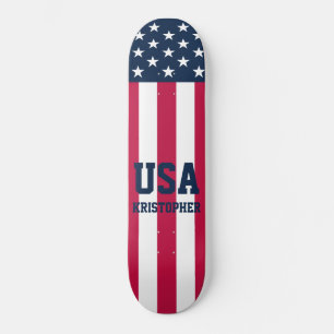 Stars and Stripes US Flag Custom Skateboard