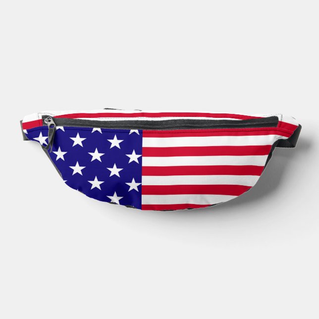 Stars And Stripes US Flag Design Fanny Pack (Lay Down)
