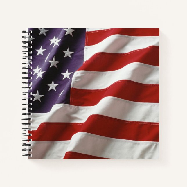 Stars and Stripes - USA Flag Notebook (Front)
