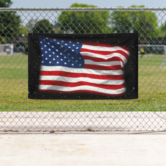 Stars and Stripes USA Patriotic American Flag Banner (Insitu)