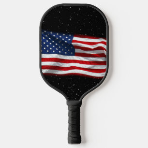 Stars and Stripes USA Patriotic American Flag  Pickleball Paddle