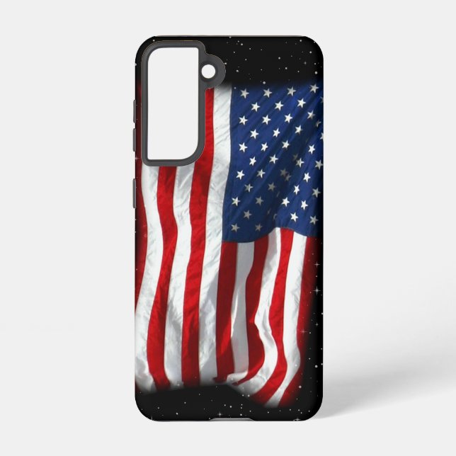 Stars and Stripes USA Patriotic American Flag Samsung Galaxy S21 Case (Back)