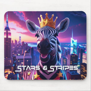 Stars And Stripes Zebra Zanzibar Mouse Pad