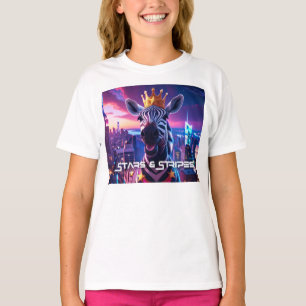 Stars And Stripes Zebra Zanzibar T-Shirt