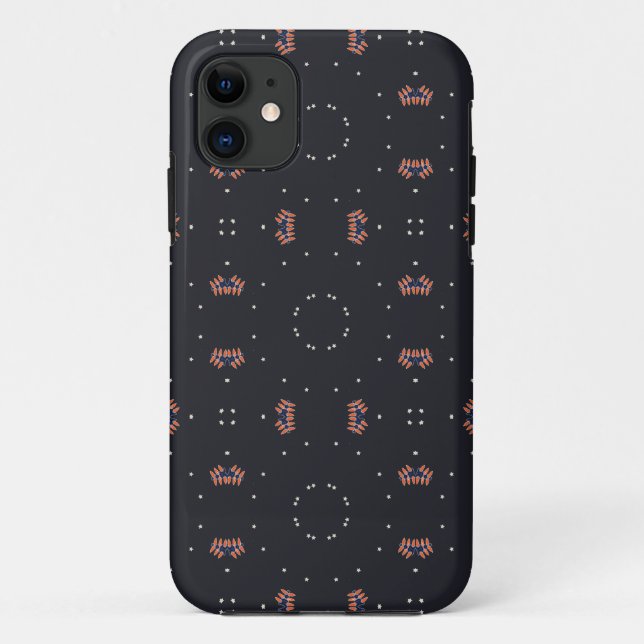 Stars And Unique Spaceship Pattern Case-Mate iPhone Case (Back)