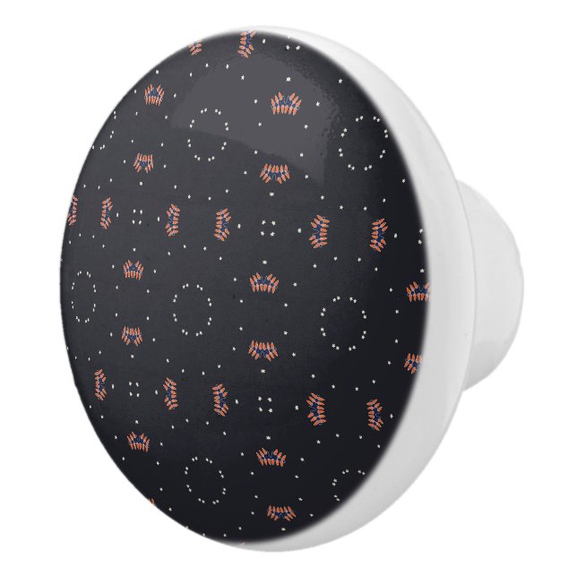 Stars And Unique Spaceship Pattern Ceramic Knob (Right)