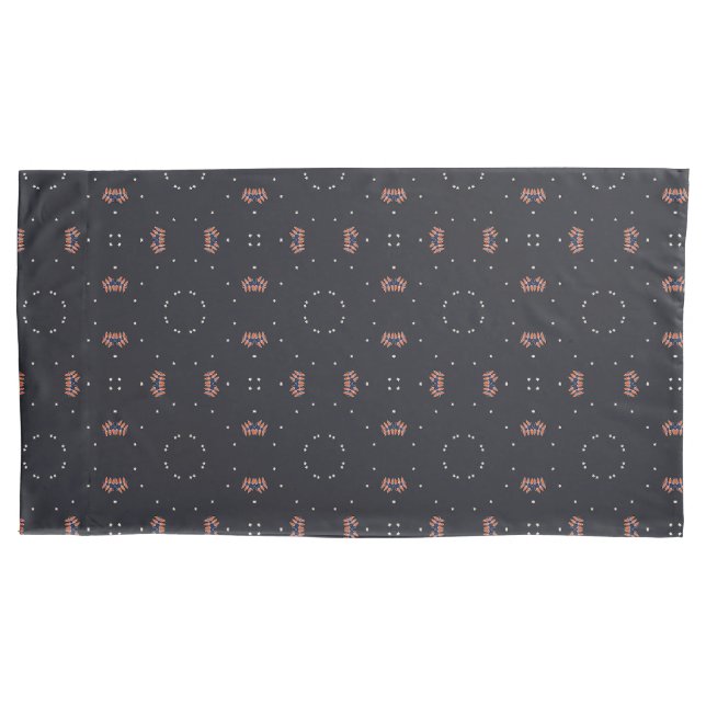 Stars And Unique Spaceship Pattern Pillow Case (Front)