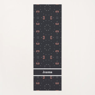 Stars And Unique Spaceship Pattern Yoga Mat