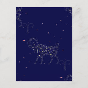 stars aries postcard