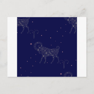 stars aries postcard