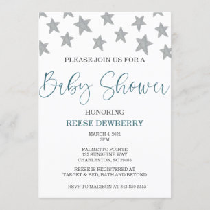 Stars Baby Shower Invite