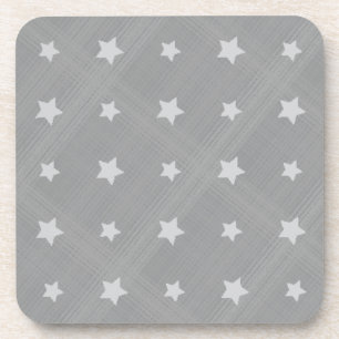 Stars background with textile pattern coaster