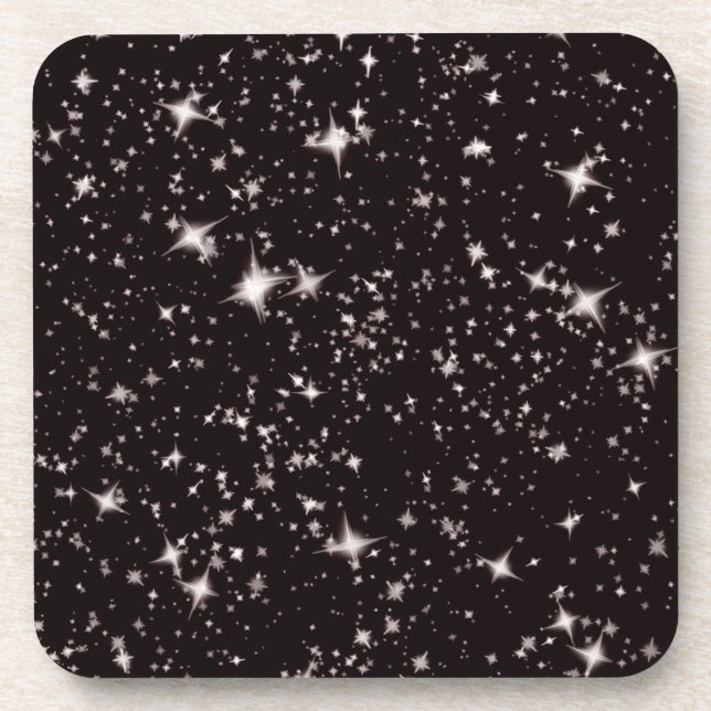 stars black night coaster (Front)