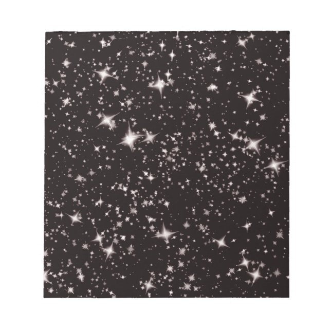 stars black night notepad (Front)