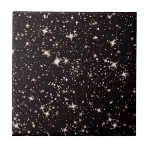 stars black night tile
