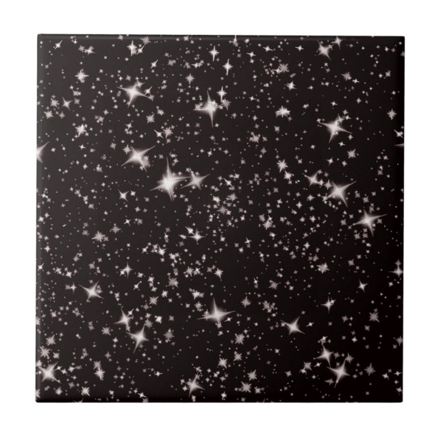 stars black night tile (Front)
