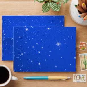 Stars Blue Christmas A7 Envelopes