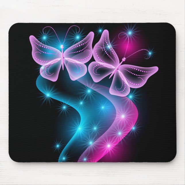 Stars & Butterflies Mouse Pad (Front)