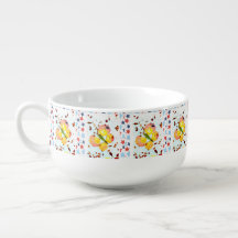 Stars & Butterflies soup mug, artsy,stylish,unique