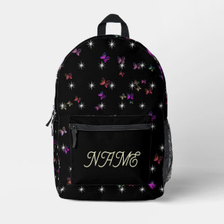 stars butterfly  printed backpack