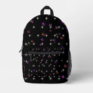 stars butterfly  printed backpack