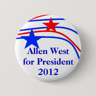 Stars Button, Allen West for President 2012 2 Inch Round Button