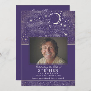 Stars Celebration of Life Photo Memorial Funeral  Program