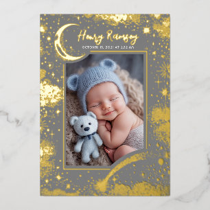 Stars Celestial Soft Grey Newborn Photos Birth
