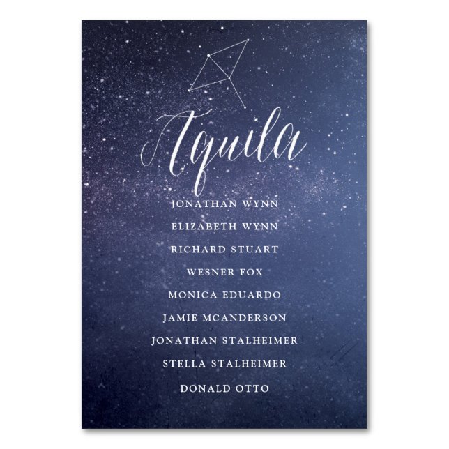 Stars Celestin Mariage carte de siège Aquila (Par défaut)