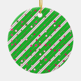 Stars Christmas design Ceramic Ornament